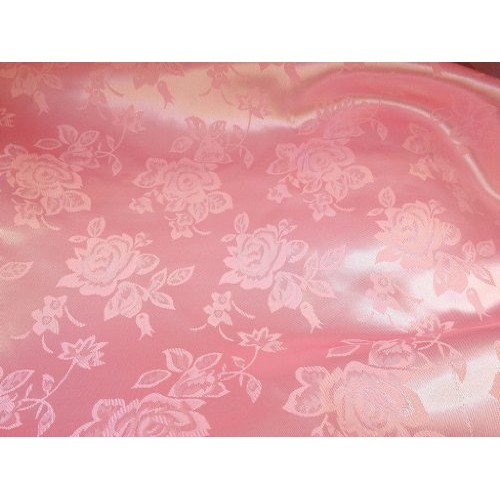 Brocade Jacquard Satin Pink 60 Inch Fabric By the Yard from The Fa...