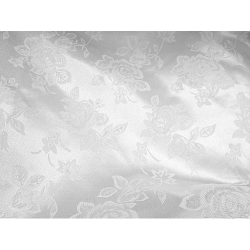 Brocade Jacquard Satin White 60 Inch Fabric By the Yard from The F...