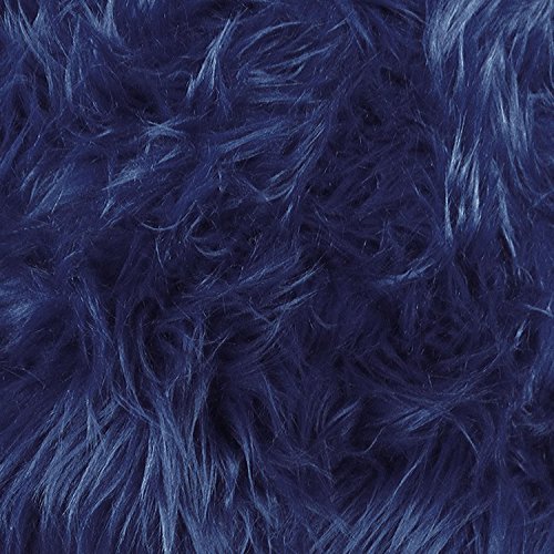 Faux Fake Fur Luxury Shag Navy 60 Inch Fabric by the Yard F.E.