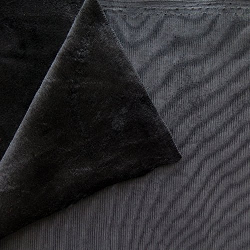 Faux Fake Fur Solid Velboa Black 60 Inch Fabric by The Yard F.E. ...