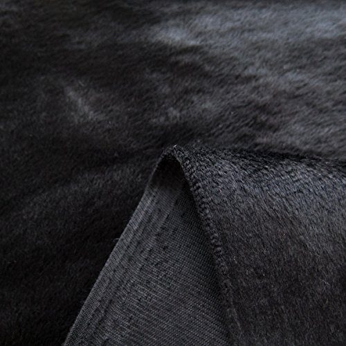 Faux Fake Fur Solid Velboa Black 60 Inch Fabric by The Yard F.E. ...