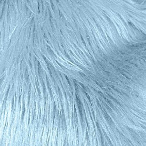 Faux Fur Luxury Shag Baby Blue 60 Inch Wide Fabric By the Yard F....