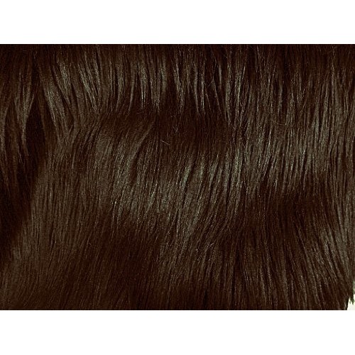 Faux Fur Luxury Shag Dark Brown 60 Inch Wide Fabric By the Yard F.E.