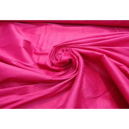 LUVFABRICS Fuchsia Shantung Dupioni Faux Silk Fabric Per Yard