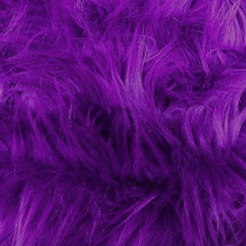 Luxury Shag 60 Inch Fabric by the Yard F.E. Purple