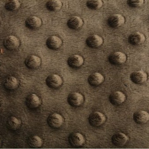 Minky Dimple Dot Fabric Brown Color, Sold By the Yard