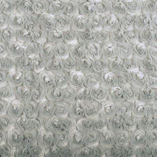 Minky Rosebud 60 Inch Fabric by the Yard F.E. Grey