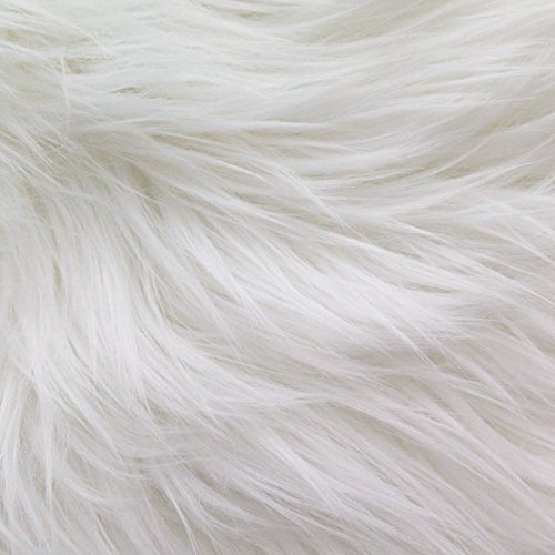 MoHair 60 Inch Faux Fur White Fabric by the Yard F.E.