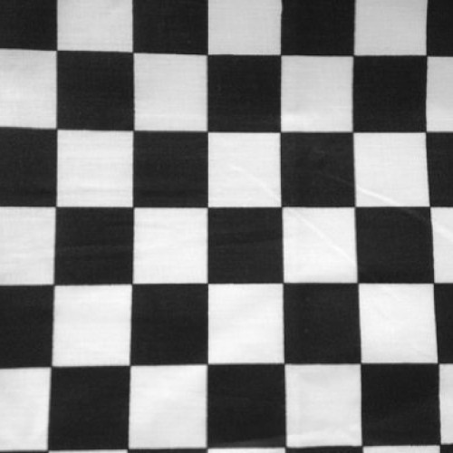 Poly Cotton Print Black Checkered 60 Inch Fabric By the Yard F.E.