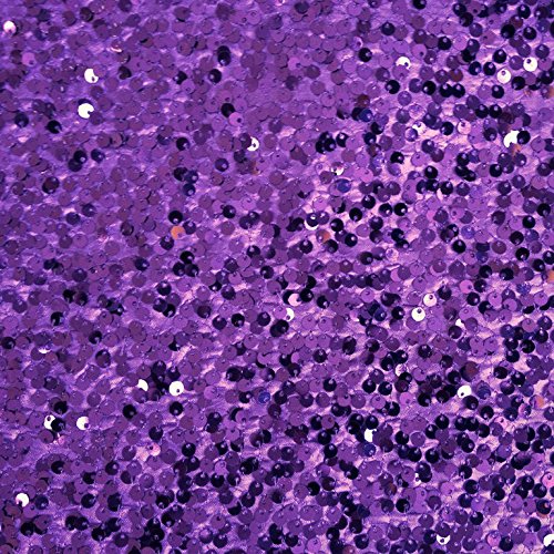 Raindrop Sequin Taffeta 54 Inch- Fabric by the Yard F.E. Purple