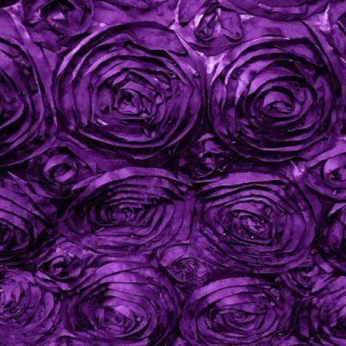 Satin Rosette Purple 60 Inch Fabric by The Yard from The Fabric Ex...