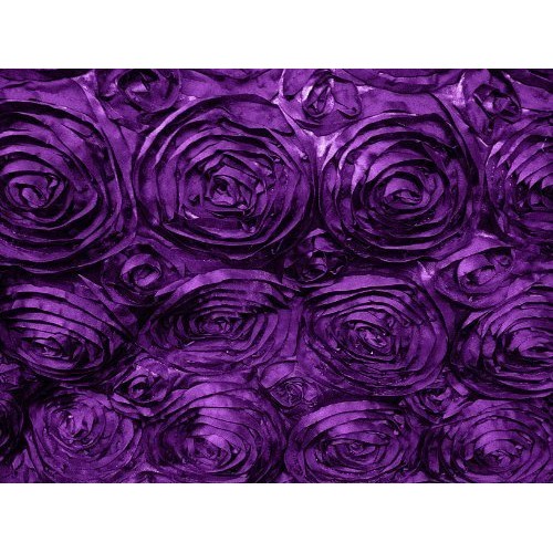 Satin Rosette Purple 60 Inch Fabric by The Yard from The Fabric Ex...