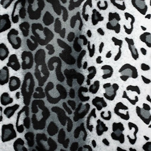 Snow Gray Leopard Velboa Faux Fur Fabric - Sold By The Yard - 58/...