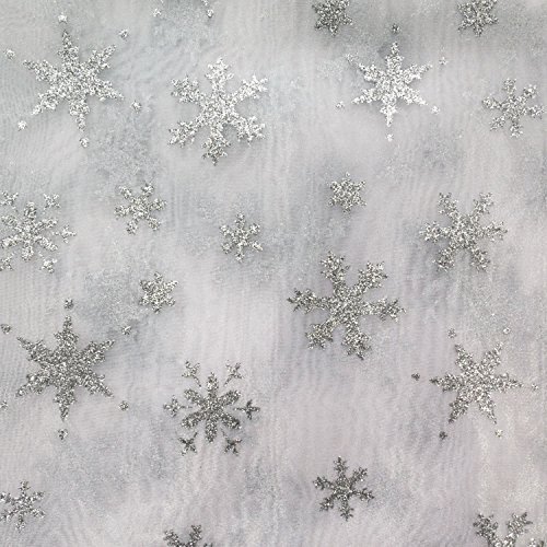 Snowflake Sheer Organza White 60 inch Fabric by the Yard F.E.aÂ ...