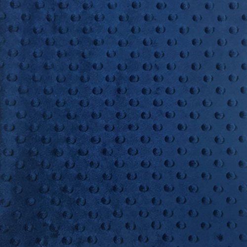 Snuggle Dots Minky 60 Inch- Fabric by The Yard F.E. 1 yrd, Navy ...