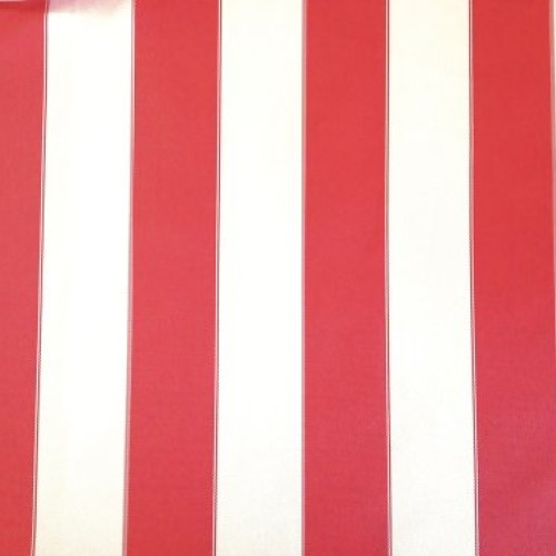 Waterproof Outdoor Canvas Stripes Red and White 60 Inch Wide Fabri...