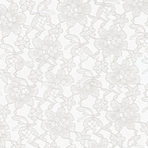 White Raschel Lace Fabric - Sold By The Yard FB