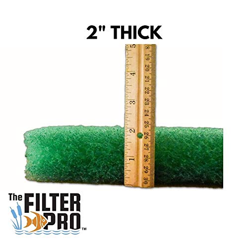 The Filter Pro Green Coarse Filter Media, 2 Thick, 28 x 120 Rol...