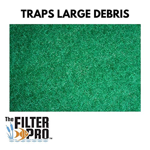 The Filter Pro Green Coarse Filter Media, 2 Thick, 28 x 120 Rol...
