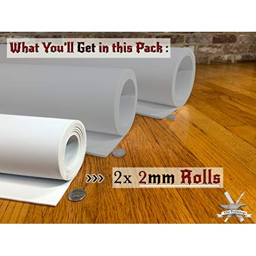 2-Pack EVA Foam Cosplay - 2 Pack: 2mm Thick White Large 35 x 59 ...