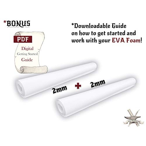 2-Pack EVA Foam Cosplay - 2 Pack: 2mm Thick White Large 35 x 59 ...