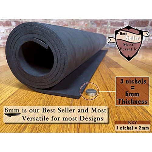 EVA Foam Cosplay - 6mm Thick 2mm to 10mm - Black or White - Larg...