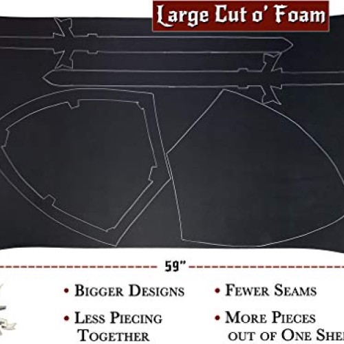 EVA Foam Cosplay - 6mm Thick 2mm to 10mm - Black or White - Larg...