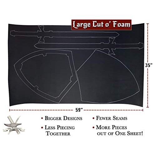 EVA Foam Cosplay - 6mm Thick 2mm to 10mm - Black or White - Larg...