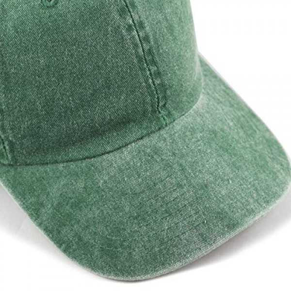The Hat Depot 100% Cotton Pigment Dyed Low Profile Six Panel Cap H...