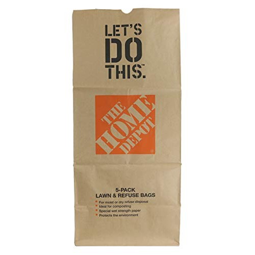 THE HOME DEPOT Heavy Duty Brown Paper 30 Gallon Lawn and Refuse Ba...