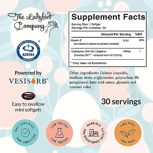 The Ladybird Company Nest Egg CoQ10 Ubiquinol – CoQ10 100mg Fast-A...