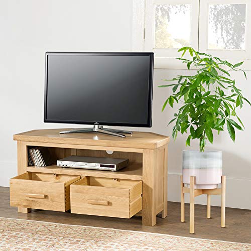 10” Plant Pot and Wood Plant Stand Indoor, Mid Century Modern Larg...