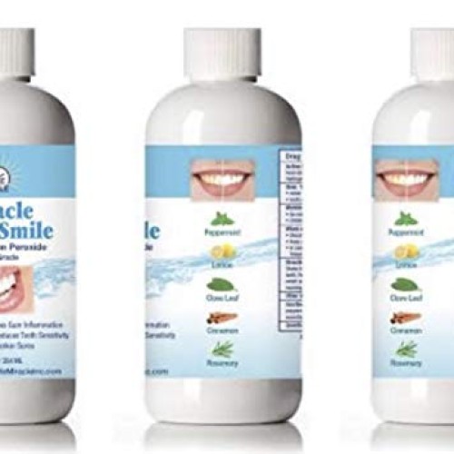 Miracle Brite Smile MOUTHWASH - 3% Food Grade Hydrogen Peroxide an...