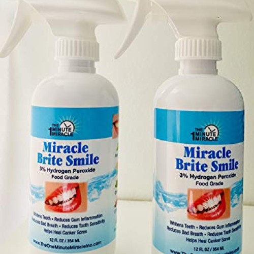 Miracle Brite Smile MOUTHWASH - 3% Food Grade Hydrogen Peroxide an...