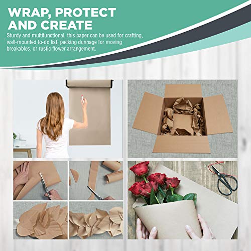 Kraft Brown Wrapping Paper Roll 48 x 1,800 150 ft – 100% Recyc...