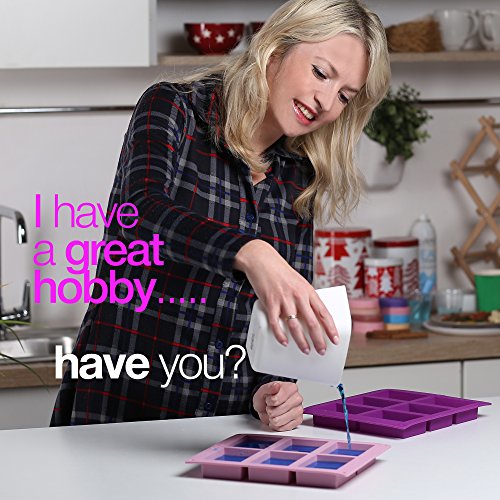 Rectangle Silicone Soap Molds - Set of 2 for 12 Cavities - Mixed P...