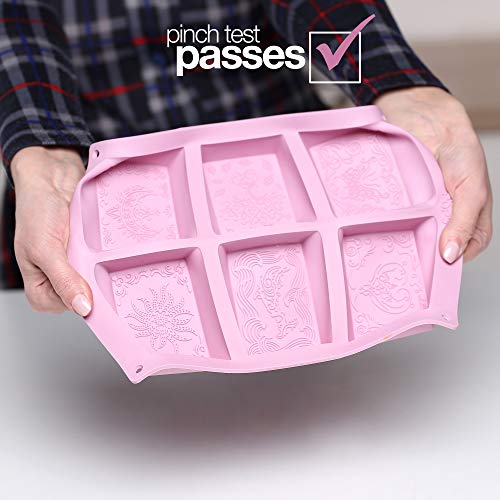 Rectangle Silicone Soap Molds - Set of 2 for 12 Cavities - Mixed P...