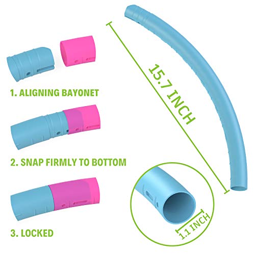 The Toyagator Hula Hoop for Kids, Pink & Blue 6 Section Premium Qu...