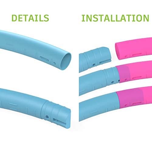 The Toyagator Hula Hoop for Kids, Pink & Blue 6 Section Premium Qu...
