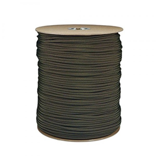 1000 Foot OD Olive Drab Green Parachute Cord Paracord Type III Mi...
