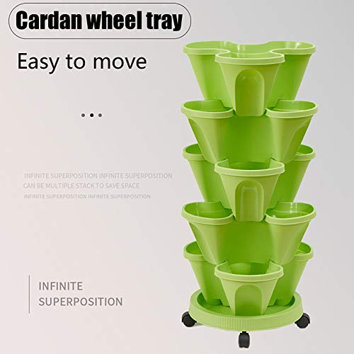 Gardening Pots Mobile Tray, Plastic Plant Nursery Pots Tray, Indoo...