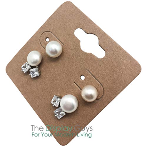 500-Pack 2x2 Pre-Punched Hanging Jewelry Earrings Display Cards B...