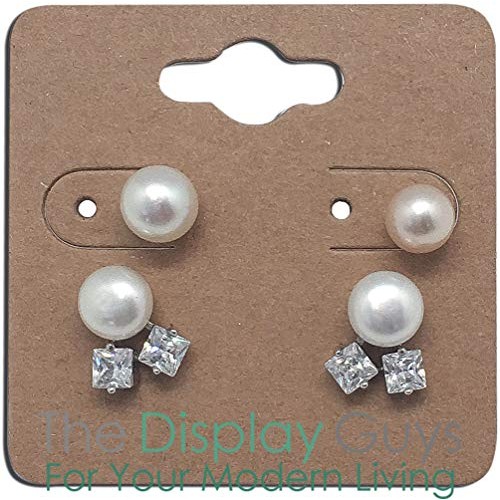 500-Pack 2x2 Pre-Punched Hanging Jewelry Earrings Display Cards B...
