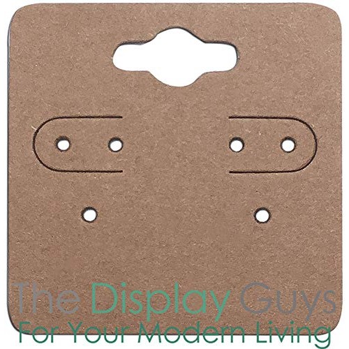 500-Pack 2x2 Pre-Punched Hanging Jewelry Earrings Display Cards B...
