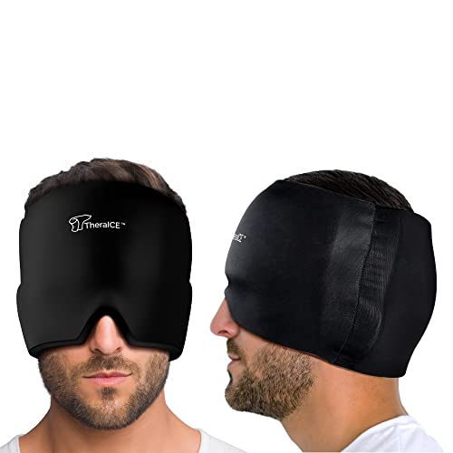TheraICE Form Fitting Gel Ice Headache Relief Cap, Hot & Cold Ther...