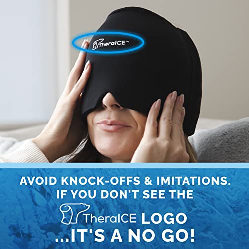 TheraICE Form Fitting Gel Ice Headache Relief Cap, Hot & Cold Ther...