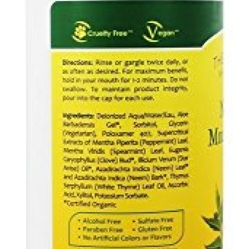 Theraneem Organix Herbal Neem Mouthwash,Mint Therape 16 Ounce Pac...