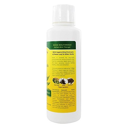 Theraneem Organix Herbal Neem Mouthwash,Mint Therape 16 Ounce Pac...