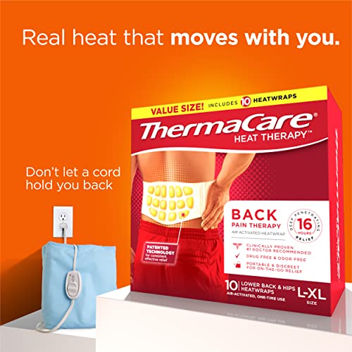 ThermaCare Advanced Back Pain Relief Therapy HeatWraps L/XL, 10 Count