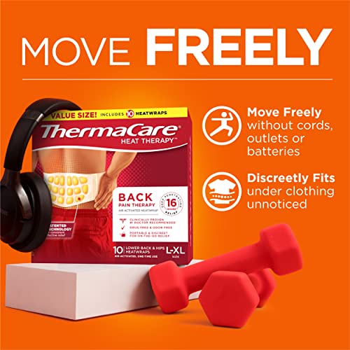ThermaCare Advanced Back Pain Relief Therapy HeatWraps L/XL, 10 Count